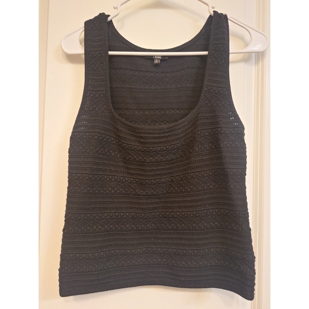Paige Iman Black U Neck Sweater Tank Size Small - Picture 3 of 5